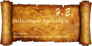 Holczinger Emilián névjegykártya